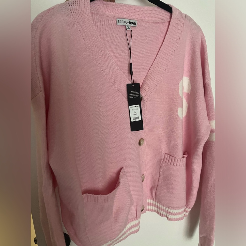 Pink Varsity Cardigan 💖